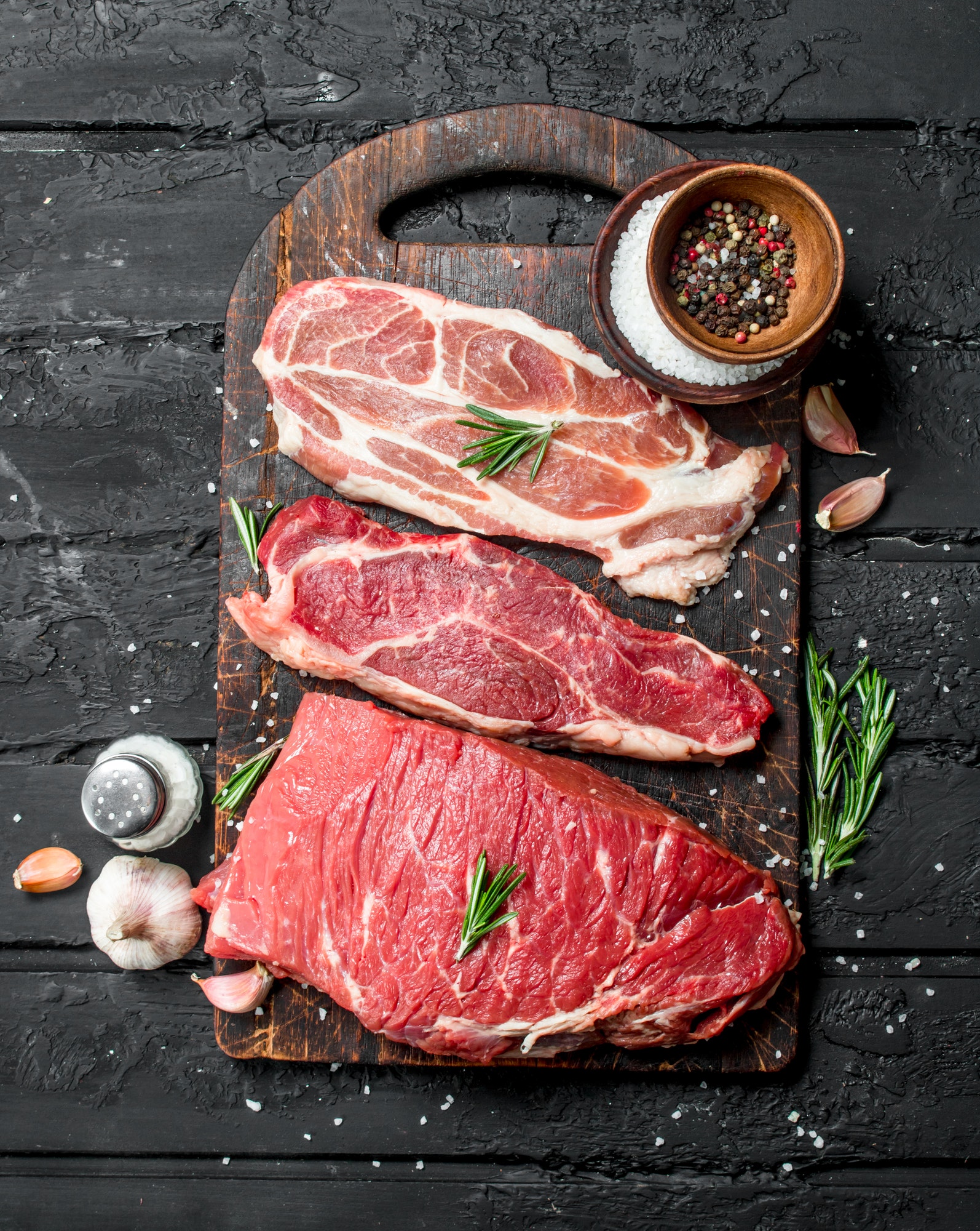 cortes de carne fresca